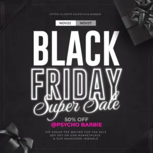 +Psycho Barbie+ Black Friday Sale Poster